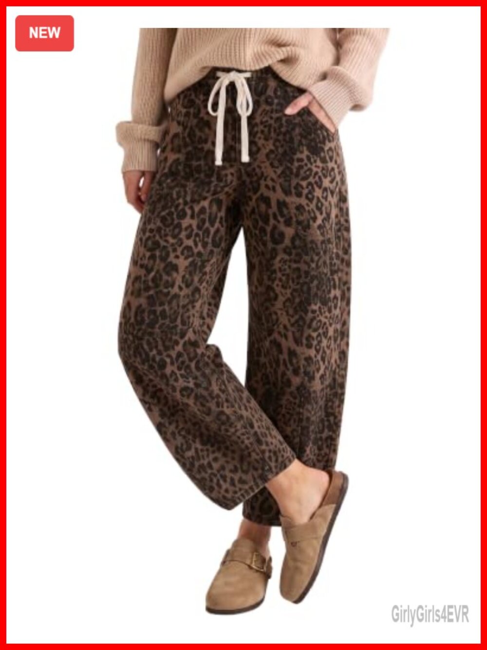 High Waisted Barrel Jeans Pull On Wide Leg Cropped Stretchy Denim Pants